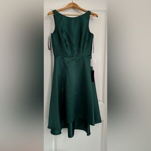 ALFRED SUNG High/Low Emerald Dress